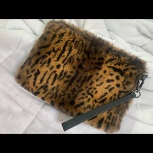 Nordstrom Faux Fur | cheetah clutch